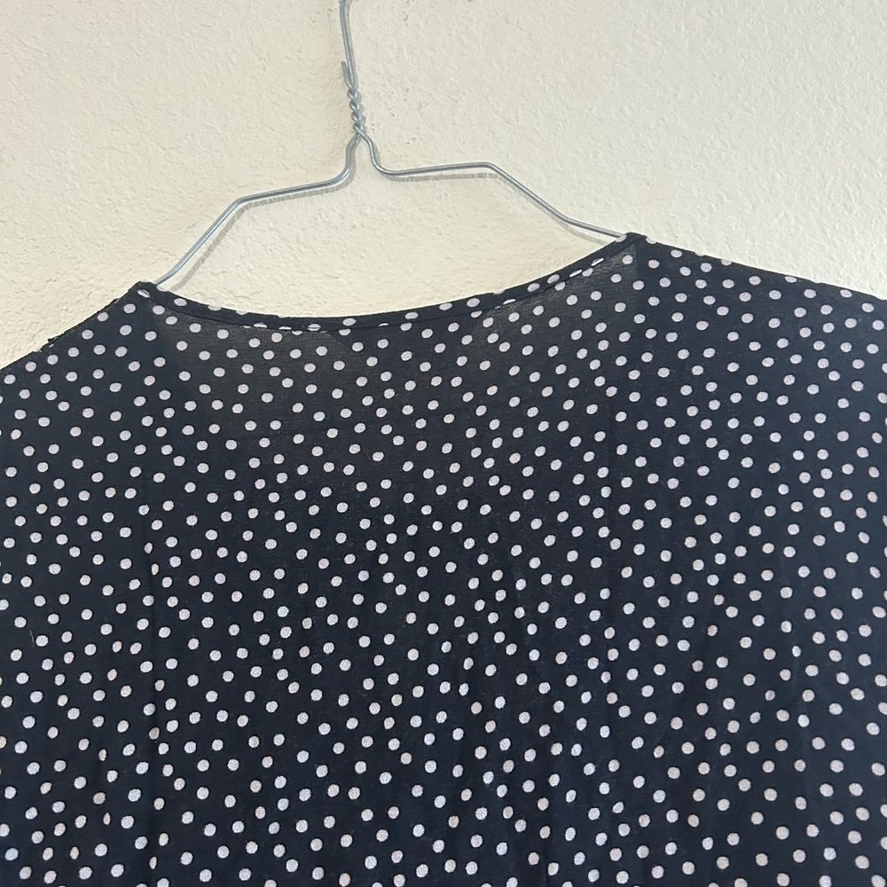 Boden Cynthia Polka Dot Lace Blouse Black White Size 4 Women's 3/4 Sleeve Formal - Picture 6 of 9